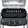 Tepro Gasgrill Fremont, kompakter Grill mit Seitenkochfeld, schwarz/silber.