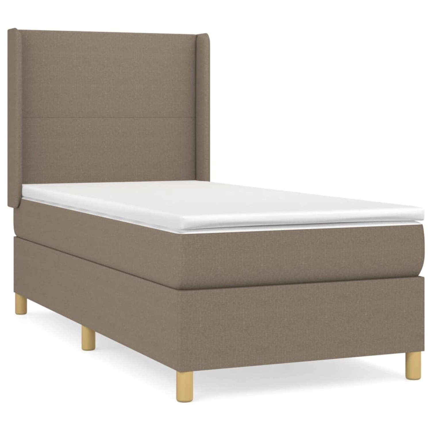vidaXL Boxspringbett mit Matratze Taupe 90x200 cm Stoff1378916 günstig online kaufen
