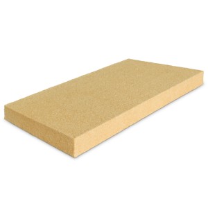 Steico Flex Holzfaser Dämmplatte, 50mm stark, zur Wärme- und Schalldämmung von Wänden und Decken.