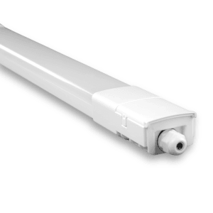 Detailaufnahme: LUXULA LED Feuchtraumleuchte, 150cm, 45W, neutralweiß, IP66.