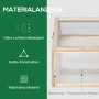 Detailaufnahme Outsunny Gewächshaus aus Tannenholz und Kunststoffplatten.