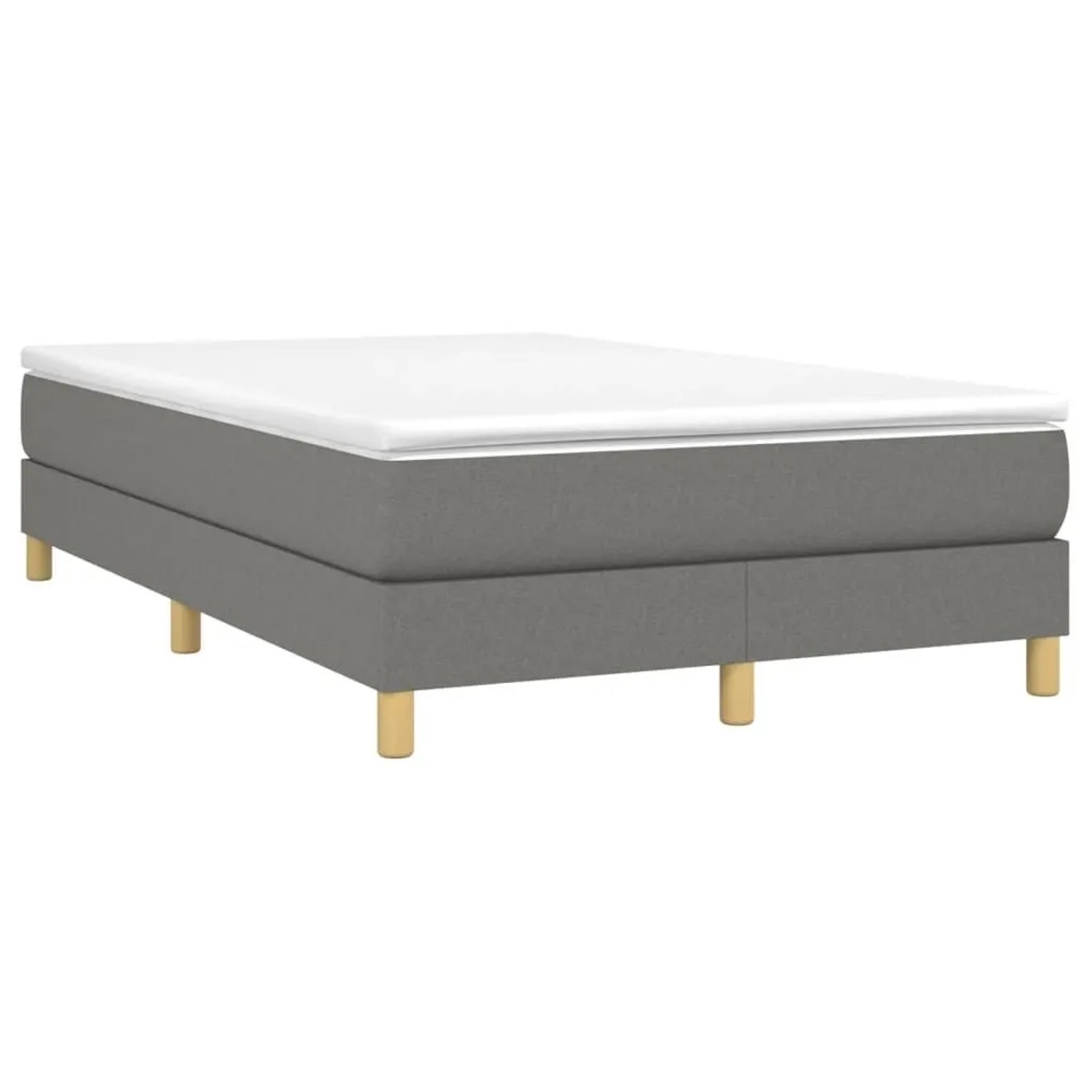 vidaXL Boxspringbett mit Matratze Dunkelgrau 120x200 cm Stoff 3144160 günstig online kaufen