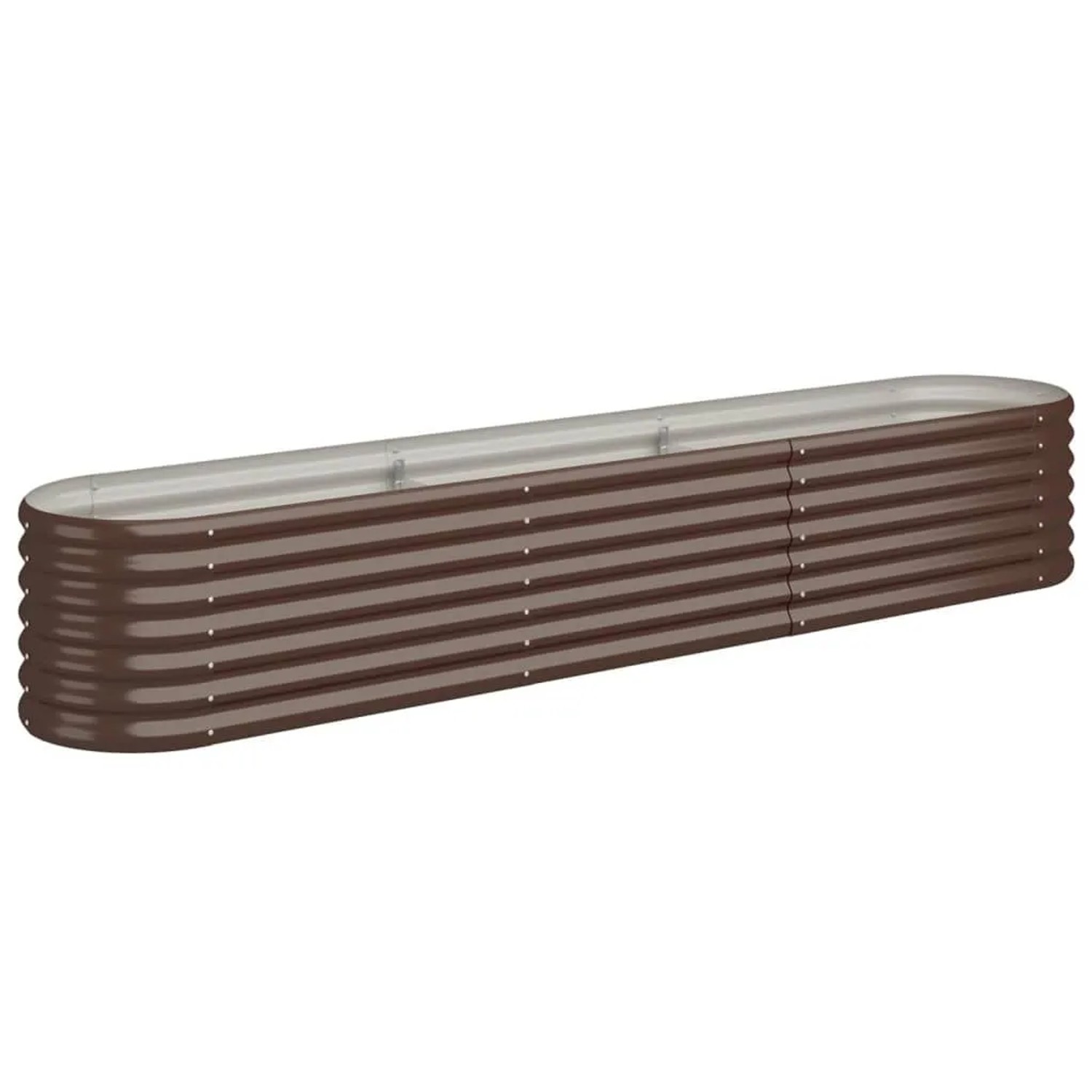 Furnicato Hochbeet Verzinkter Stahl 224x40x36 Cm Braun