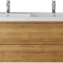 Pelipal Waschbeckenunterschrank Serie 4035 in Riviera Eiche, 116 cm breit, mit zwei Schubladen.