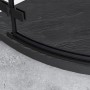 Detailaufnahme: Viertelkreis Duschkabine 90x90 mit schwarzem Rahmen und Nano-Glas.
