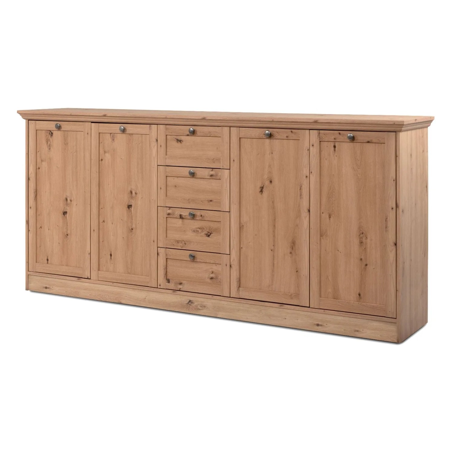 Furn.Design Sideboard Eiche Artisan 200 cm Viel Stauraum Rubik günstig online kaufen