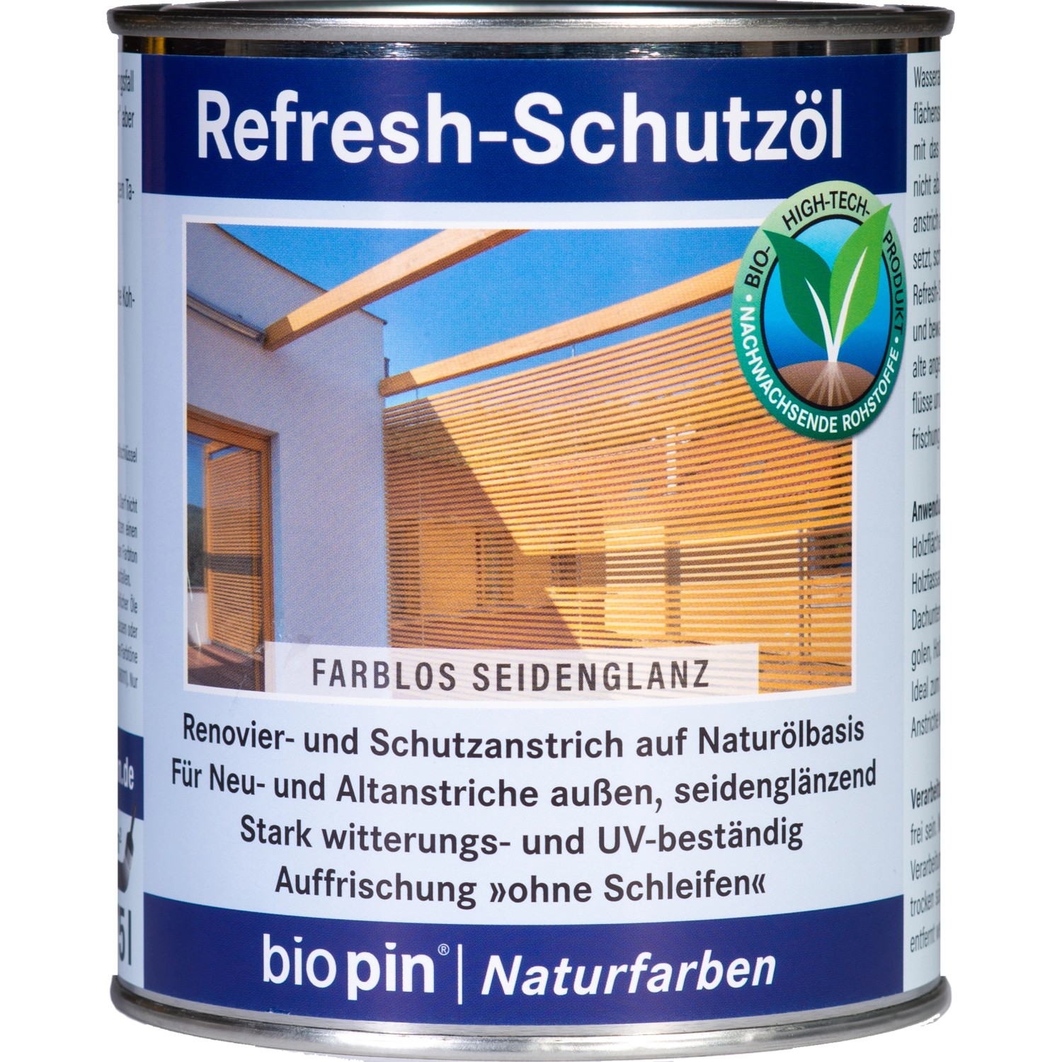 Biopin Refresh-Schutzöl Farblos Seidenglänzend 750 ml