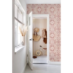 ESTAhome Tapete Orientalisches Kelim Patchwork Terrakottarosa 53 Cm X 1005 Cm 148656