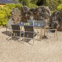 Greemotion Gartenmöbel-Set Sydney 2, 7-teilig, Edelstahl, silber-anthrazit, mit Tisch und 6 Stühlen.
