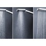 Quadratisches Edelstahl Duschsystem mit Regendusche und verschiedenen Strahlarten.