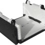 Geöffnete, klappbare Flip-Box Classic Thermobox (23 l) in Schwarz/Weiß. Ideal zur Aufbewahrung und zum Transport von Lebensmitteln.