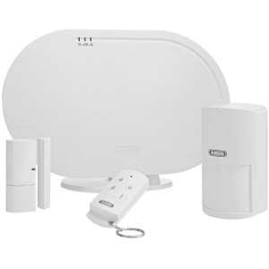Abus Smartvest FUAA35001A Alarmanlage Basis-Paket mit Zentrale, Melder und Fernbedienung.