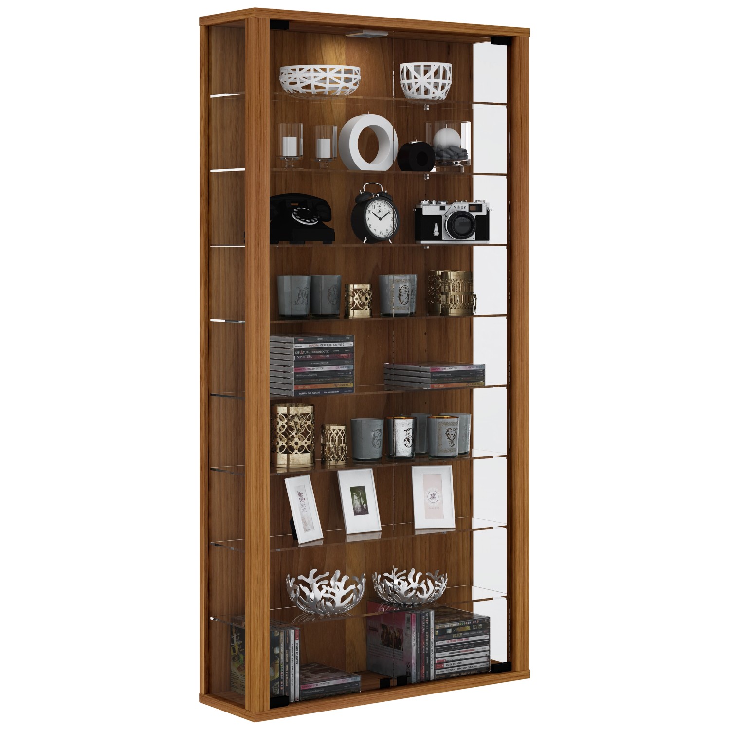 ebuy24 Vitrosa Maxi Vitrinenschrank Wandhängend mit 2 Glastüren und Licht K günstig online kaufen