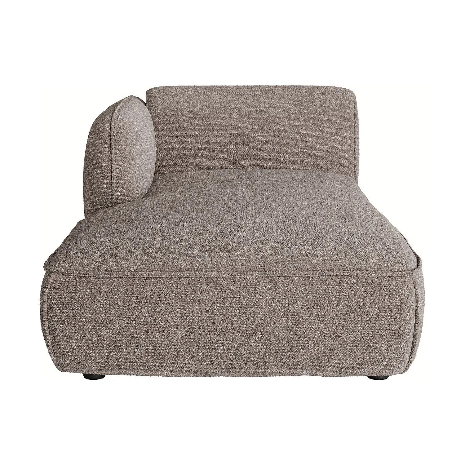Vente-unique Recamiere Ohne Schlaffunktion Camilio Taupe 107 cm