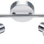 OBI Sarentino 4-er Spot, Chrom, mit Glasschirmen. Deckenleuchte mit vier Strahlern.