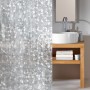Transparenter Kleine Wolke Duschvorhang Cristal Clean mit Steinmuster, 180x200 cm.