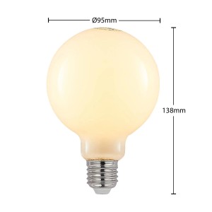 Arcchio LED Lampe E27, 4W, aus Glas, opalweiß, warmweißes Licht, dimmbar