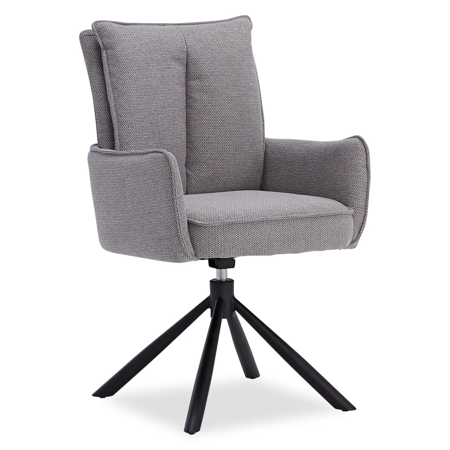 Homestyle4u Polsterstuhl Stoff Grau Drehbar 2840 günstig online kaufen