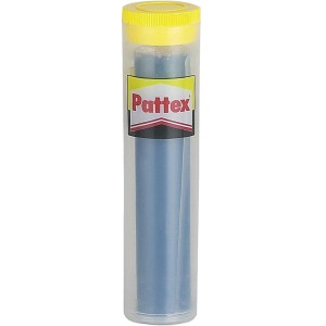 Spirella Pattex Klebeknete, 48g, im transparenten Behälter mit gelbem Deckel.