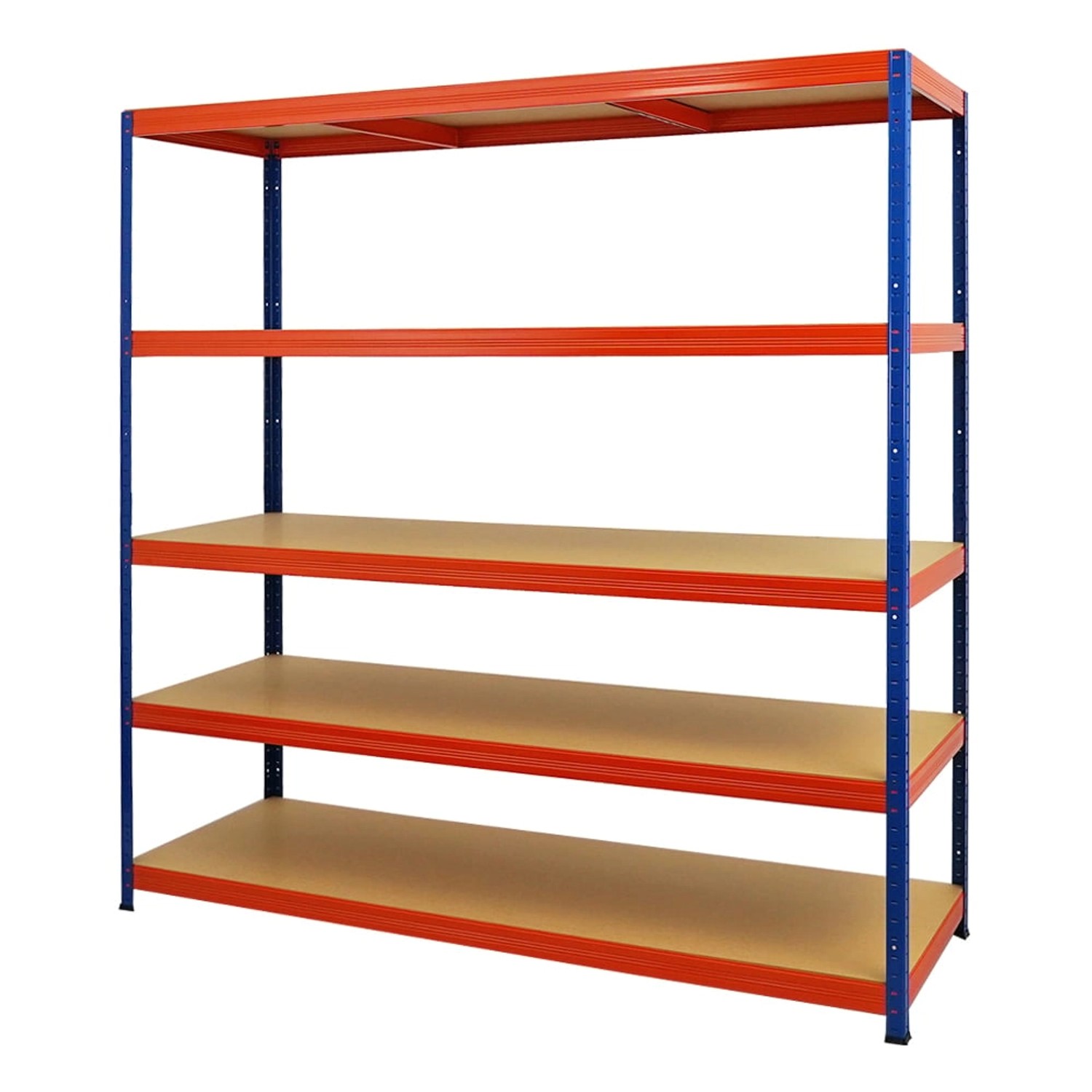 PROREGAL Schwerlastregal Giant Elephant, blau-orange, 5 Böden, Fachlast 200kg, für Werkstatt & Garage.