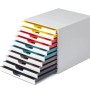 Durable Schubladenbox A4 Varicolor Mix mit 10 Fächern in verschiedenen Farben.