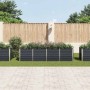 Anthrazitfarbenes Furnicato Hochbeet aus verzinktem Stahl, 320x80x77 cm, für Garten, Terrasse oder Balkon.