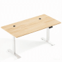 HOMAVO Elektrisch Höhenverstellbarer Schreibtisch 110x60cm mit Memory Funktion Anti Kollisions System Sitzerinnerung Naturholzfarbe