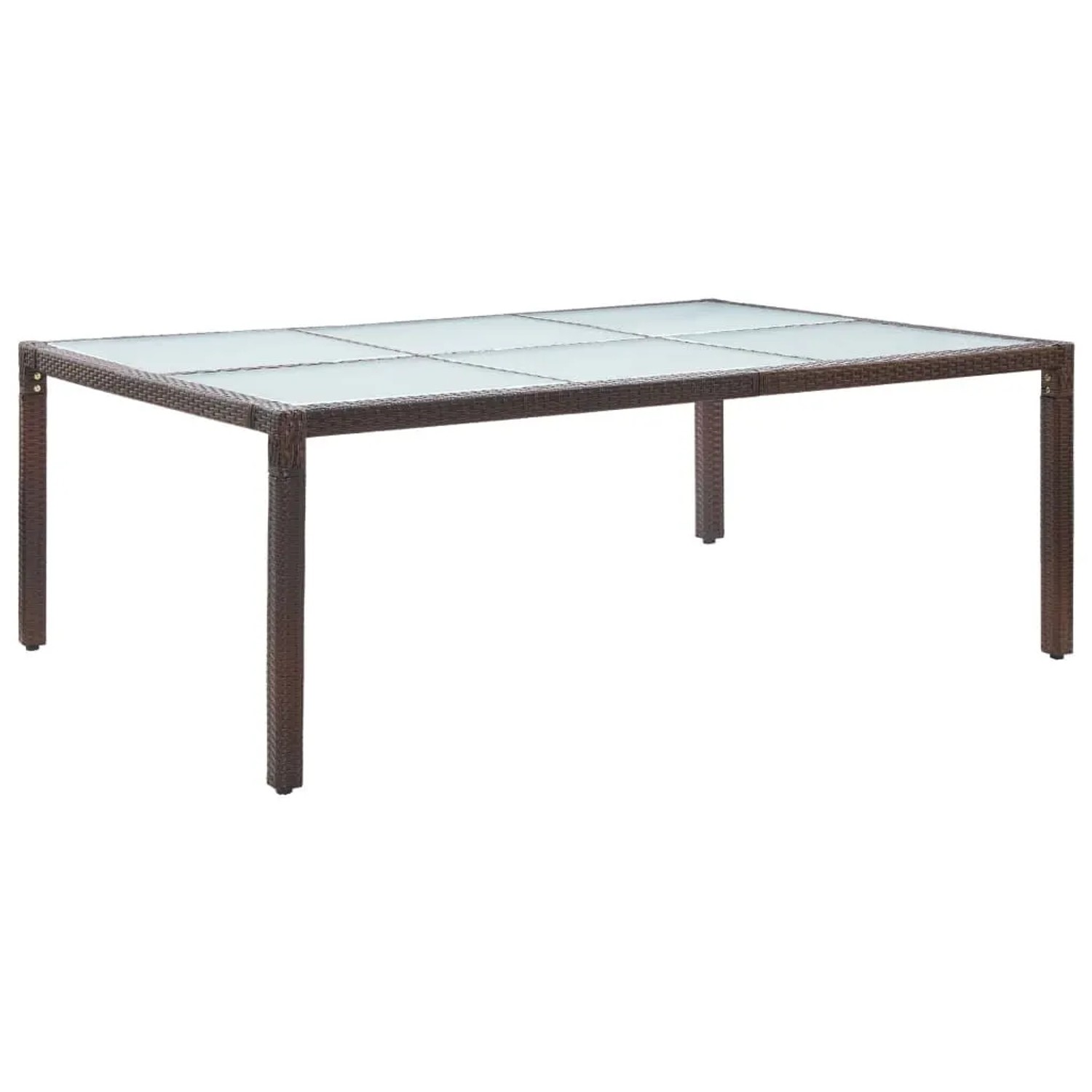 Furnicato Garten-esstisch Braun 200x150x74 Cm Poly Rattan
