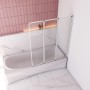 Faltbarer Badewannenaufsatz AICA, 120x140cm, weiß, mit 3 Elementen aus ESG Sicherheitsglas.