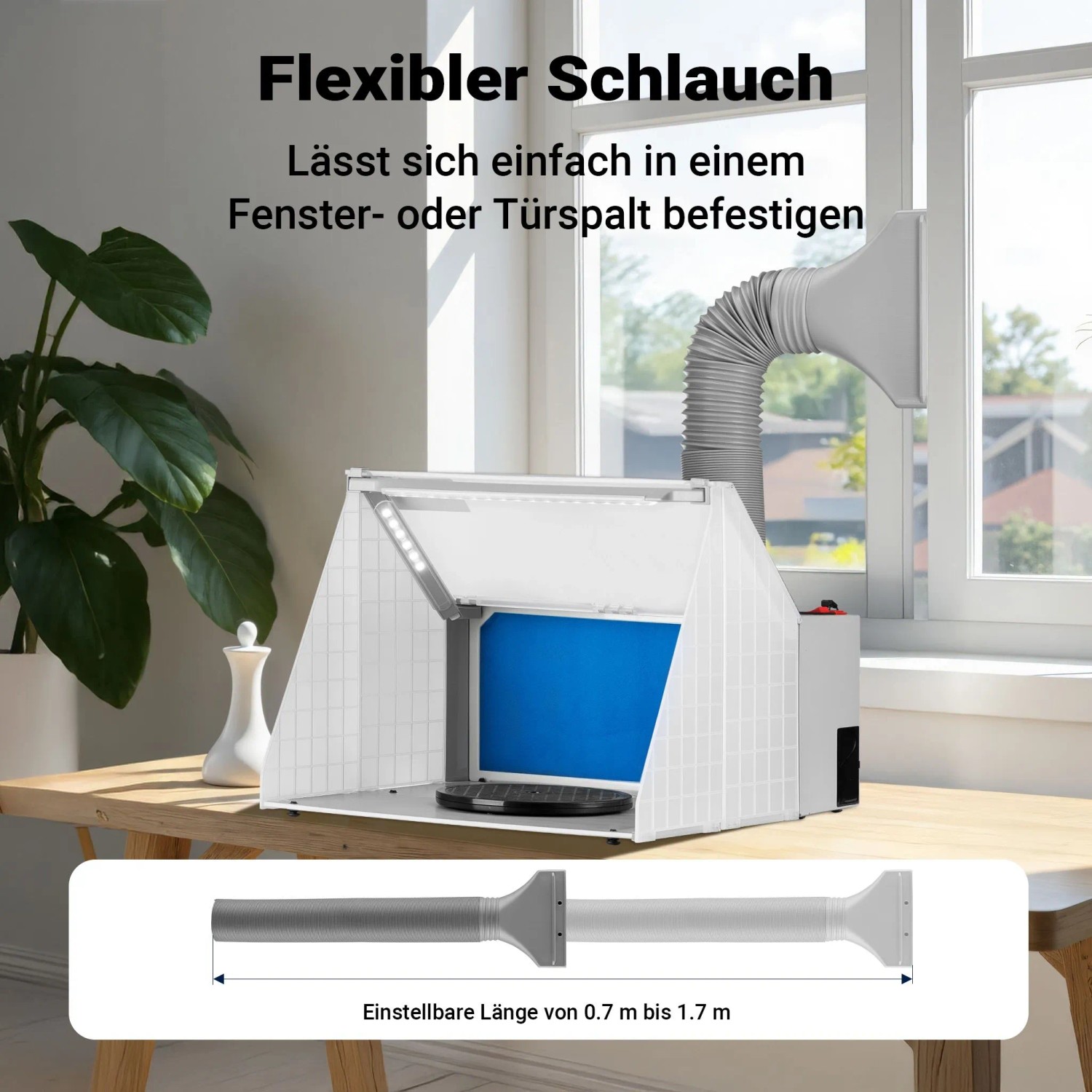 Wiltec Airbrush Absauganlage 4M³/Min 47Db Absaugung Farbnebel Erweiterbar Led_7