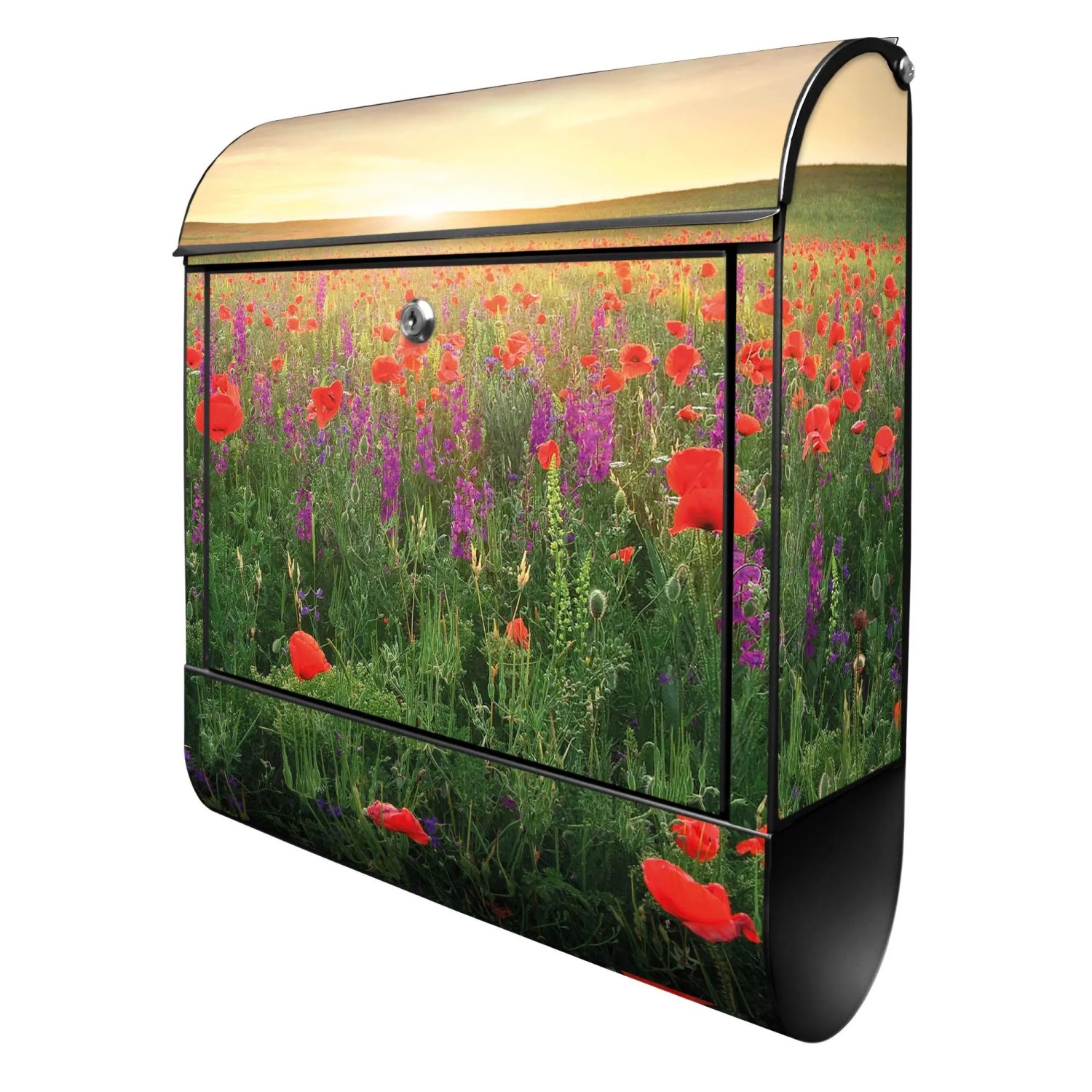 Banjado Design Briefkasten Schwarz Pulverbeschichtet 39x47x14cm 2 Schlüssel günstig online kaufen