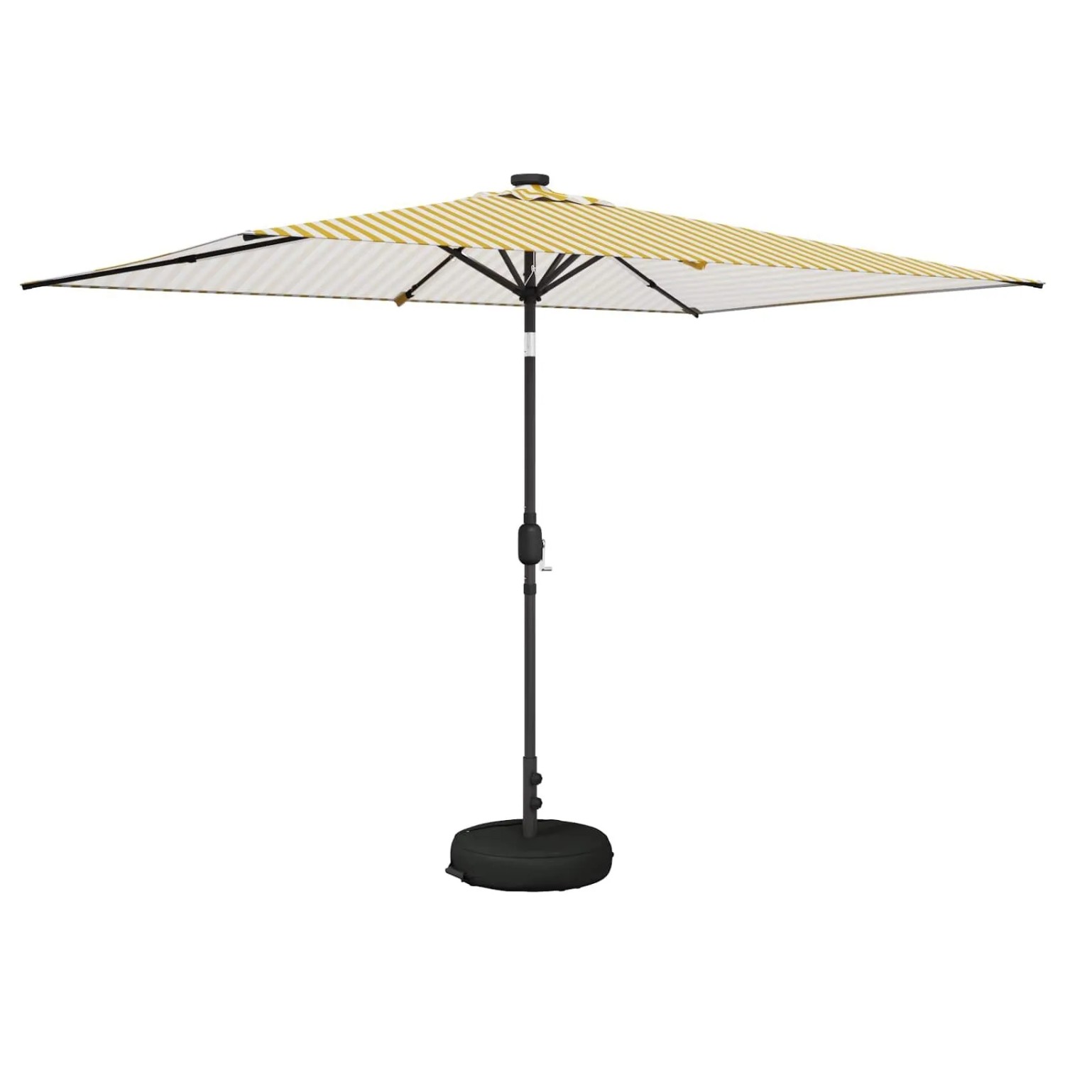 vidaXL Gartenparasol mit LED-Lichtern und Sockel 200 x 300 cm 42036246
