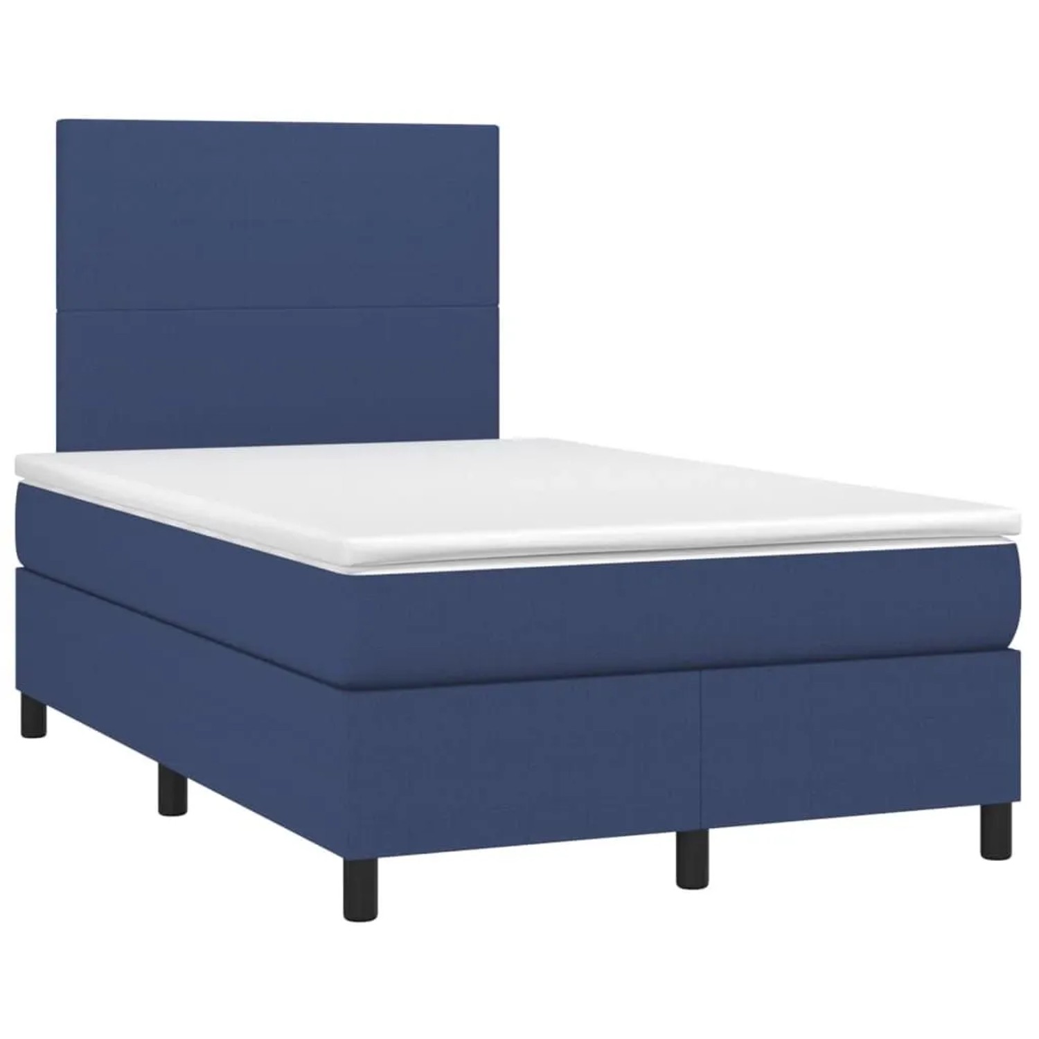 vidaXL Boxspringbett mit Matratze & LED Blau 120x200 cm Stoff 3134707 günstig online kaufen