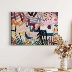 Buntes Leinwandbild im Stil abstrakter Malerei für Wohnzimmer und Schlafzimmer.