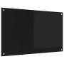 vidaXL Küchenrückwand Schwarz 100 x 60 cm Gehärtetes Glas 42018043