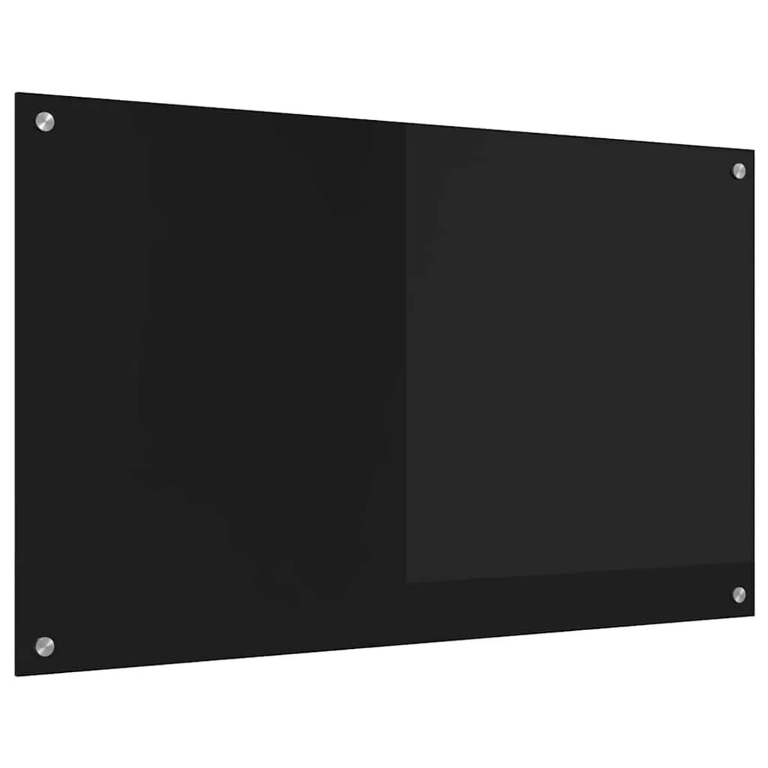 vidaXL Küchenrückwand Schwarz 100 x 60 cm Gehärtetes Glas 42018043
