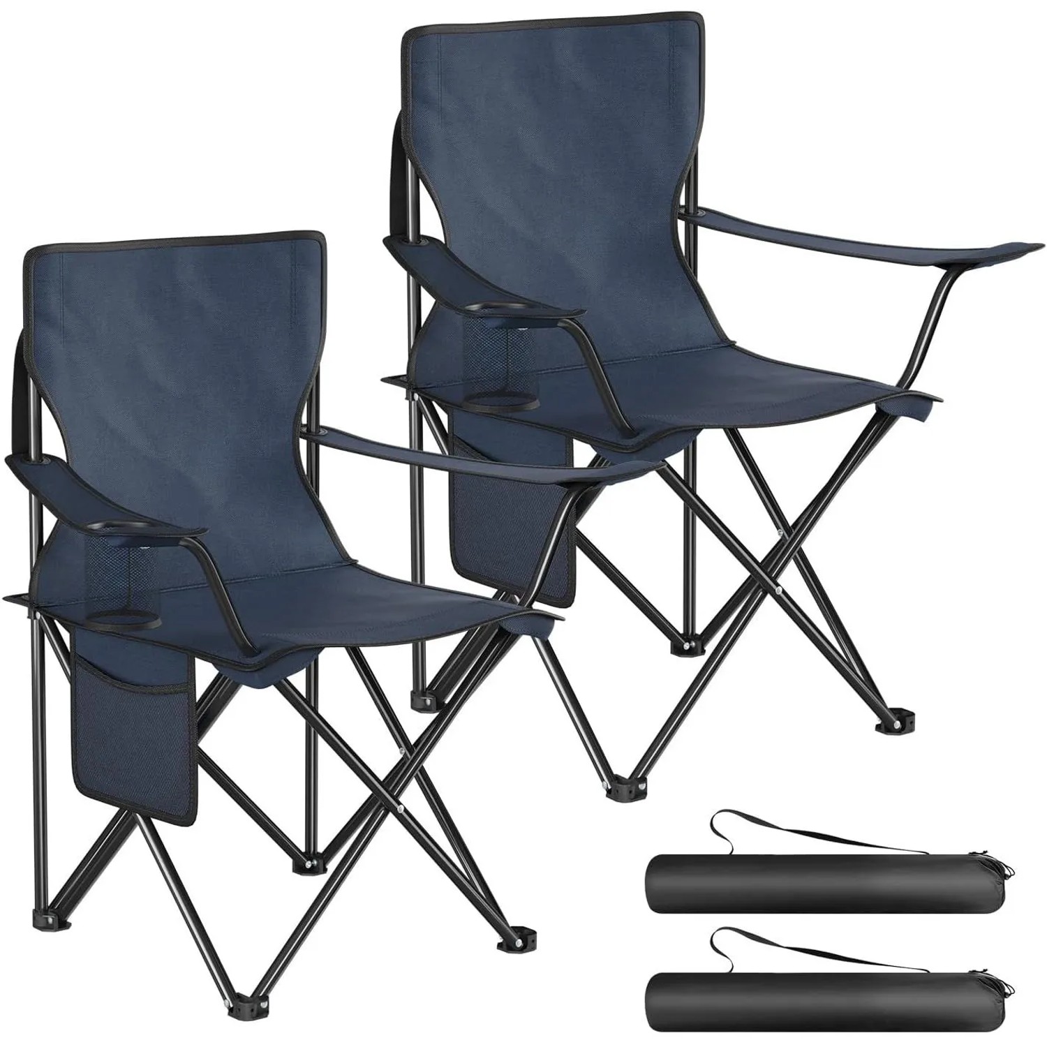 WOLTU Campingstuhl Klappbar 2 Set für Camping Angeln Picknicks