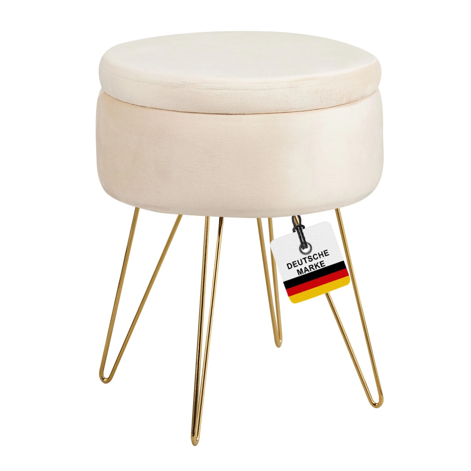 Albatros Hocker CANNES Samt Bezug Beige günstig online kaufen