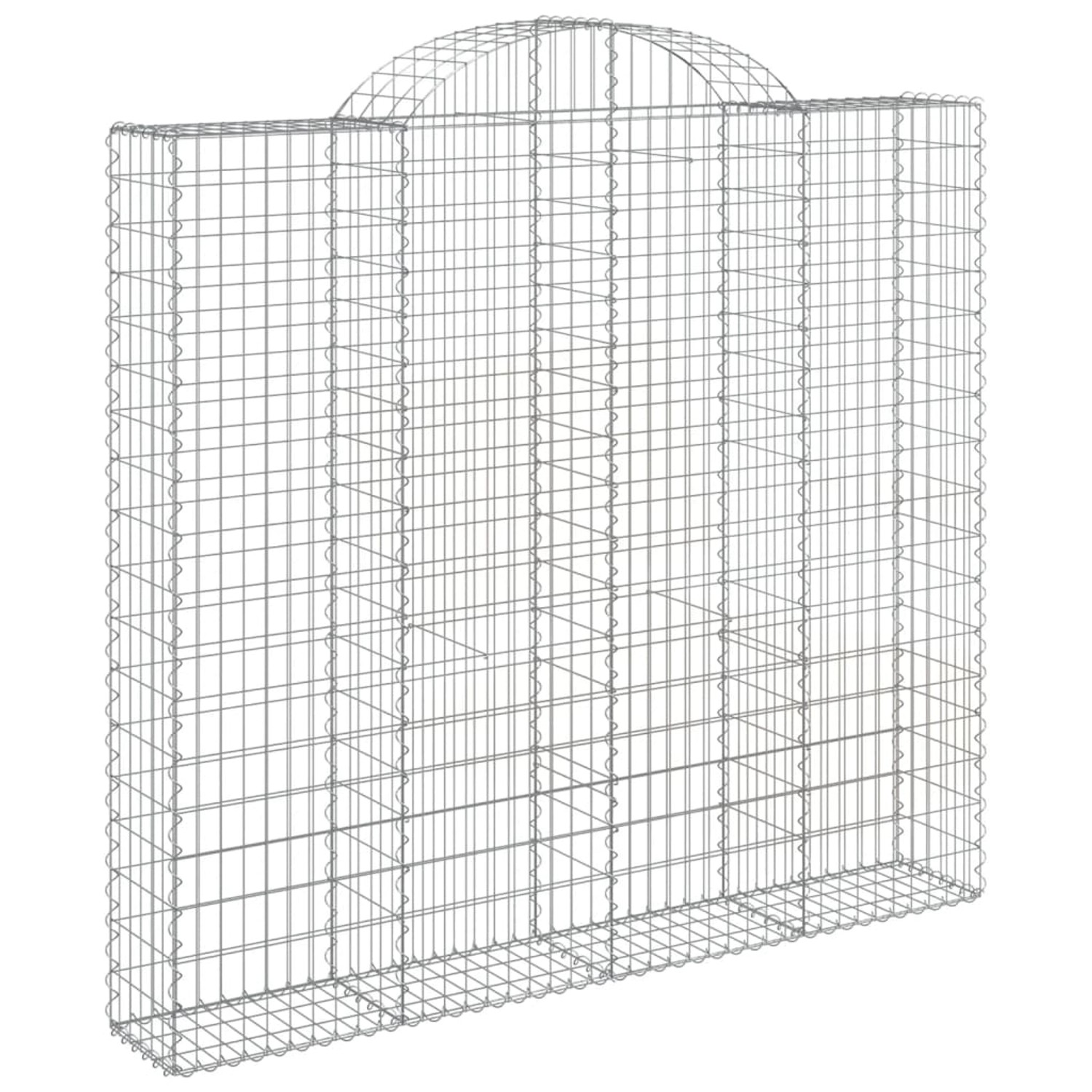 vidaXL Gabionen mit Hochbogen 3 Stk 200x50x180/200cm Eisen 1679835