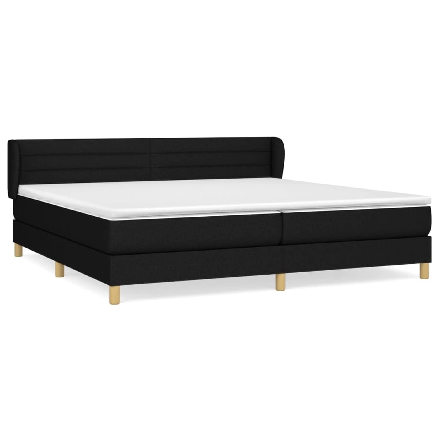 vidaXL Boxspringbett mit Matratze Schwarz 200x200 cm Stoff1372069 günstig online kaufen
