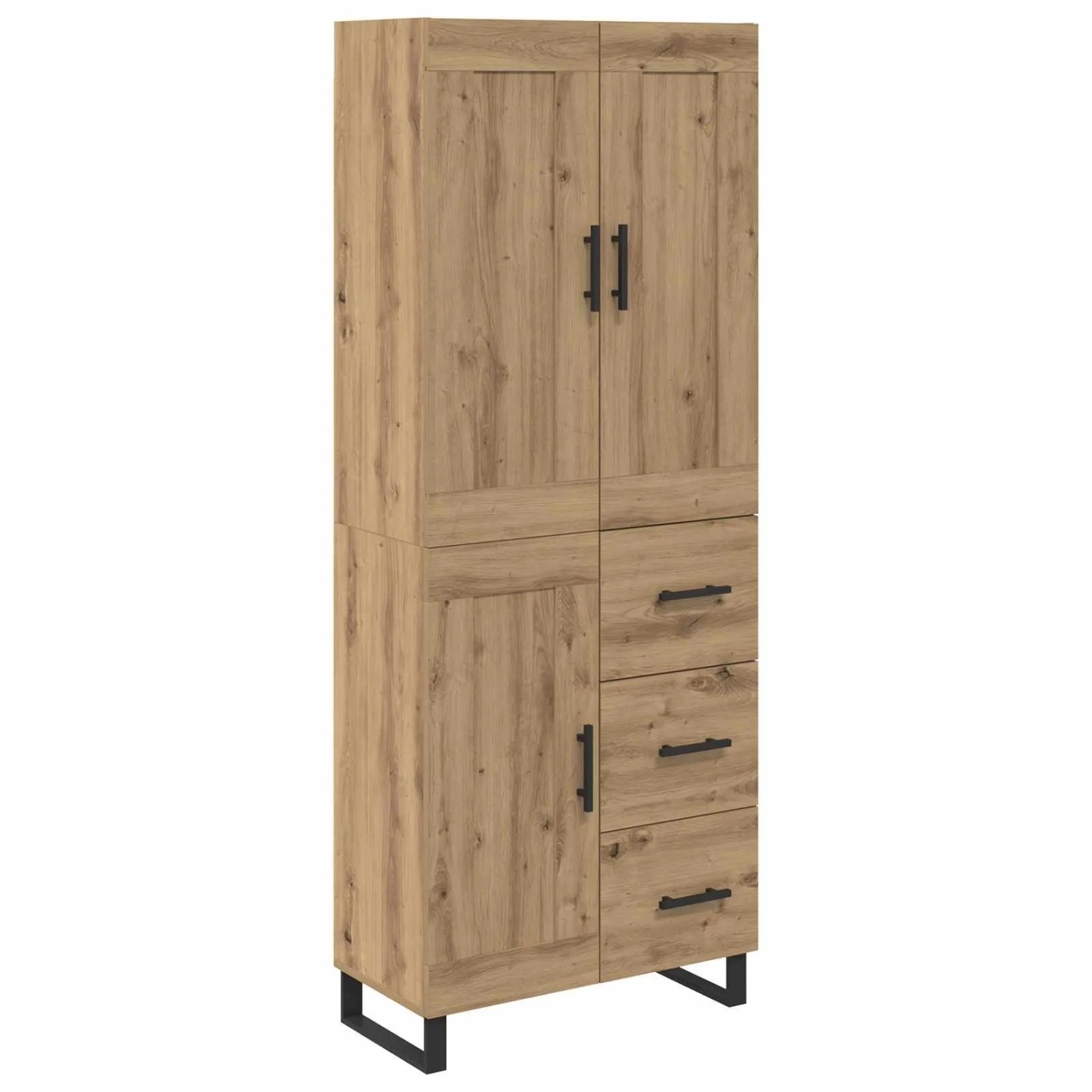 vidaXL Highboard Artisan-Eiche 69,5 x 34 x 180 cm Holzwerkstoff 3415836 günstig online kaufen