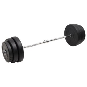 vidaXL Curlstange mit Hantelscheiben 90 kg 3145023