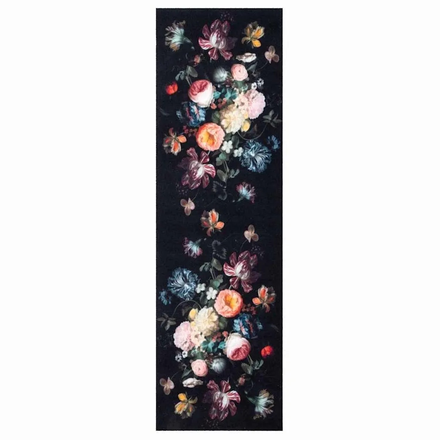 vidaXL Küchen Teppich Schwarz 300 x 60 cm Samt 42013427
