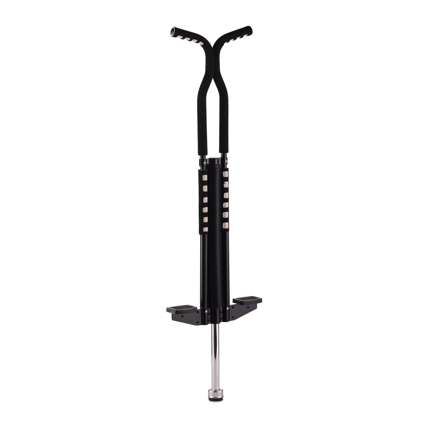 Relaxdays Pogo Stick Edelstahl Schwarz Rutschfest Gepolstert Traglast 60 kg 103 cm x 29 cm x 6 cm 2,4 kg