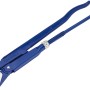 Blaue LUX Eckrohrzange Classic, 530 mm, für Sanitärarbeiten und Rohre bis 100 mm Durchmesser.