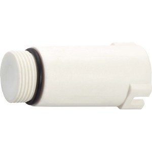 Weißer Abpress-Zapfen 26,4 mm (G 3/4) aus Kunststoff zum Verschließen von Wasserleitungen.