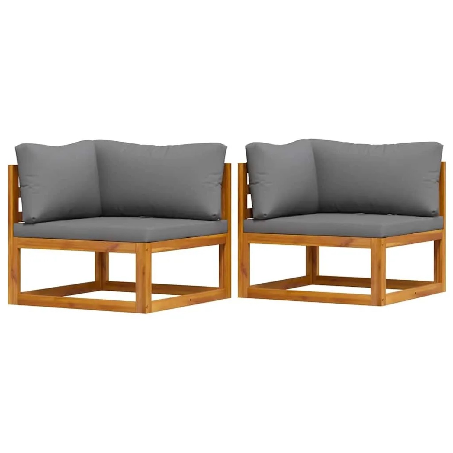 vidaXL Modular-Ecksofas 2 Stk mit Auflagen Dunkelgrau 311852