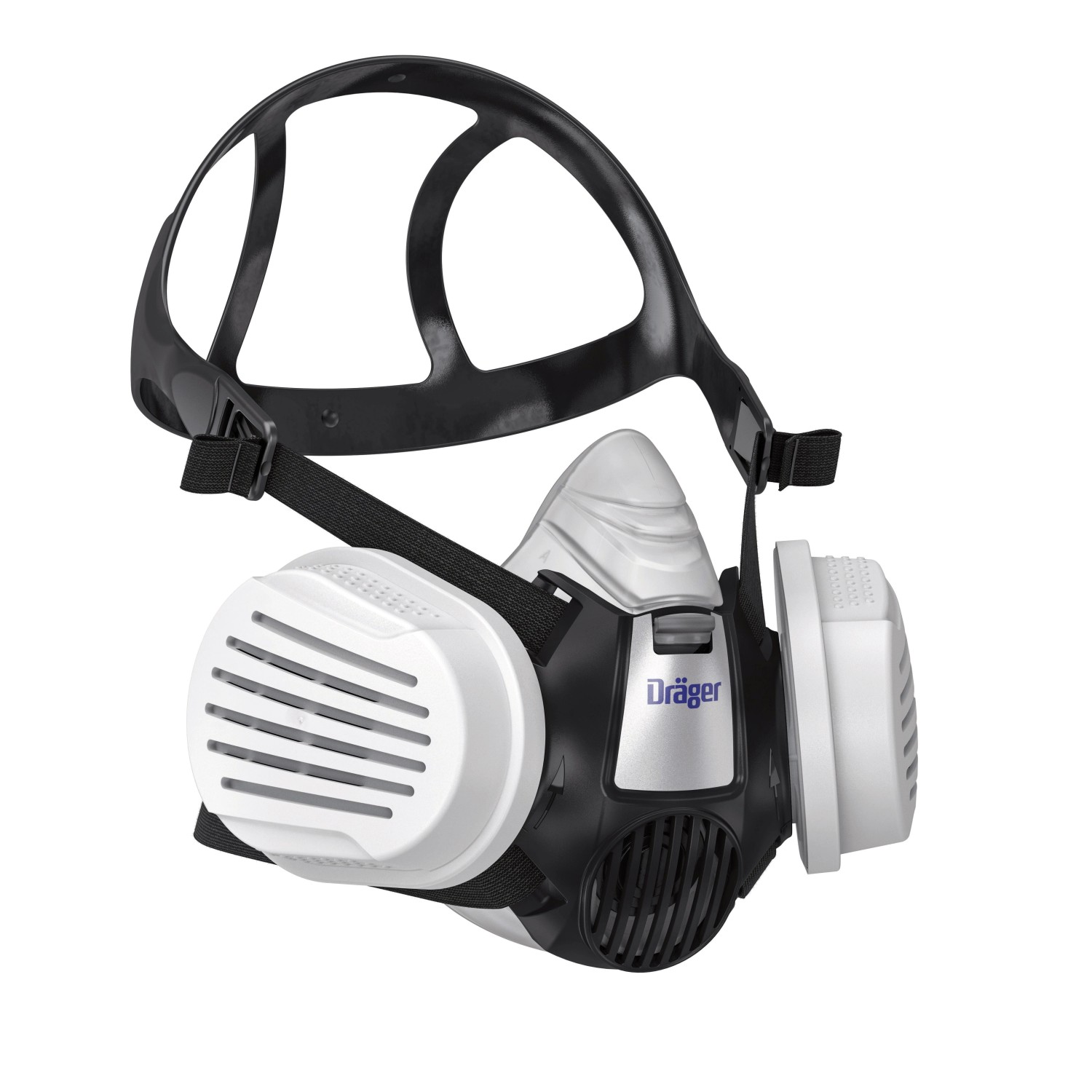Dräger X-plore 3300 Halbmaske mit P3-R Filter, Größe M, für Atemschutz bei Handwerksarbeiten.