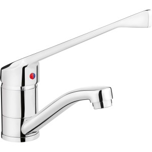 baliv Waschtischarmatur WT-230 in Chrom mit Komforthebel und Exzenter-Ablaufgarnitur.