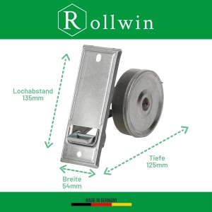 Rollwin Unterputz Gurtwickler aus Metall, 135mm Lochabstand, für Rollladensteuerung.